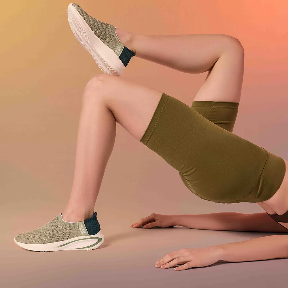 Leap7x Sports Sea Green Walking Shoes For Women EAZY-W6 By Liberty Oxygenated Midsole Foam Rainy day run