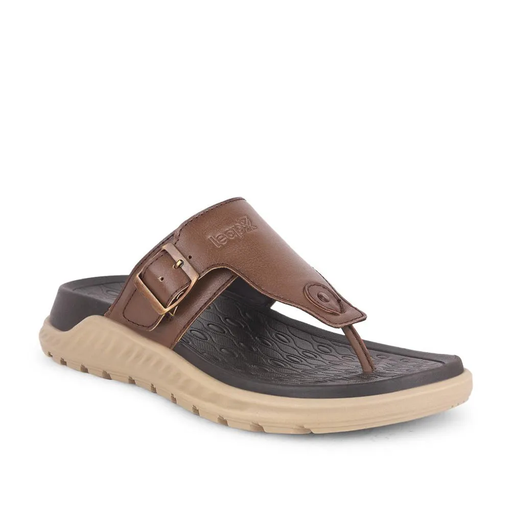 Sperry Top-Sider Traction Groove Configuration Leap7x Tan Casual Slippers For Men CHARLY-1E By Liberty