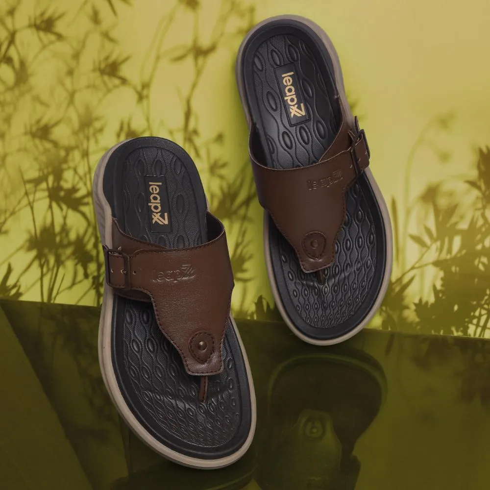 running for leisure shoes Leap7x Tan Casual Slippers For Men CHARLY-1E By Liberty