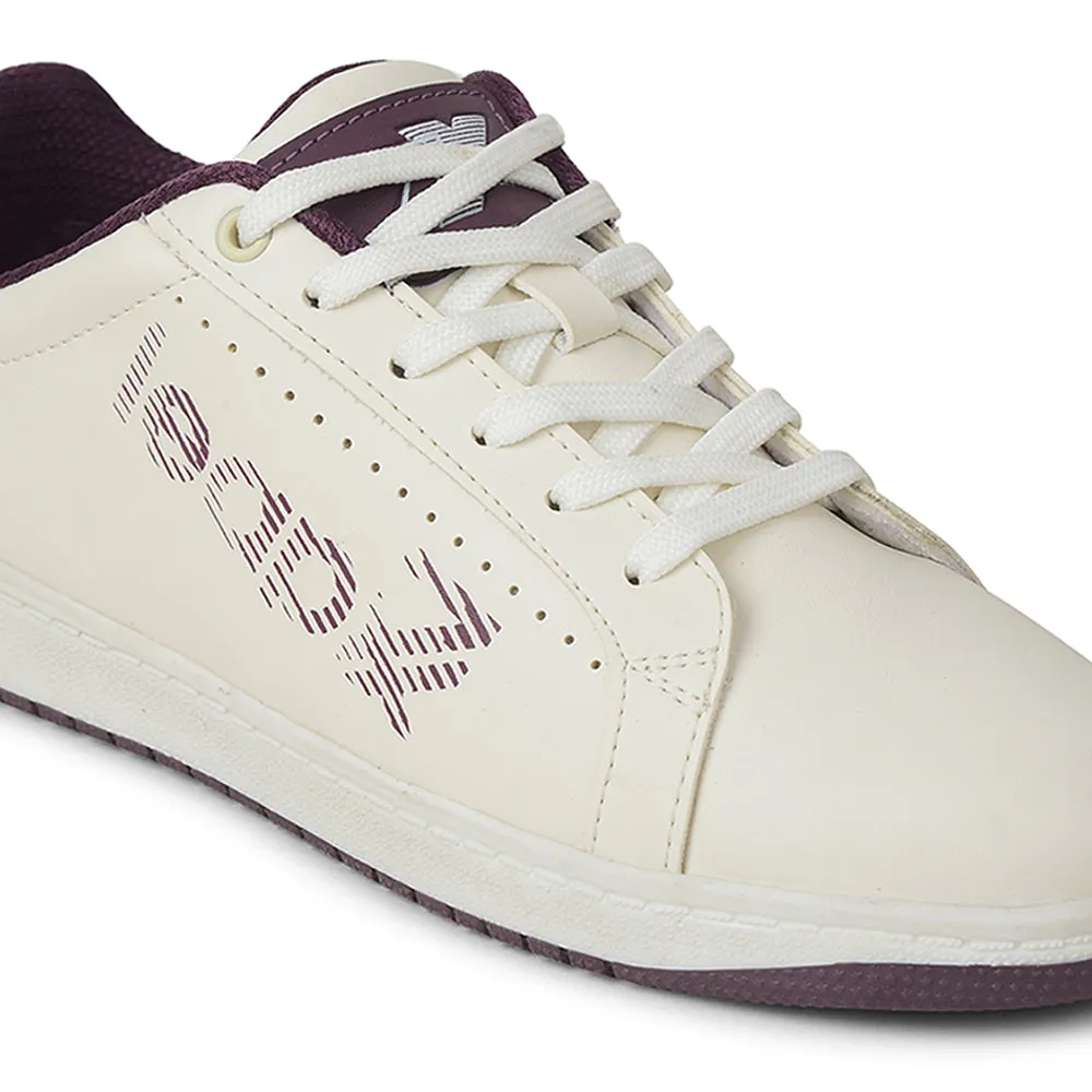 Leap7x White Casual Lacing Sneakers For Women ALLURE-1 By Liberty Fitness Enthusiast anti - twist shoes