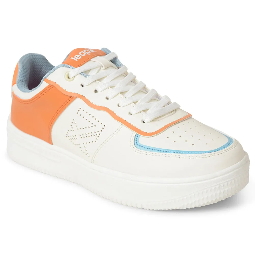 Leap7x White Casual Lacing Sneakers For Women SNOOKIS-L1 By Liberty personalized - fit - customization shoes ankle - strap shoes