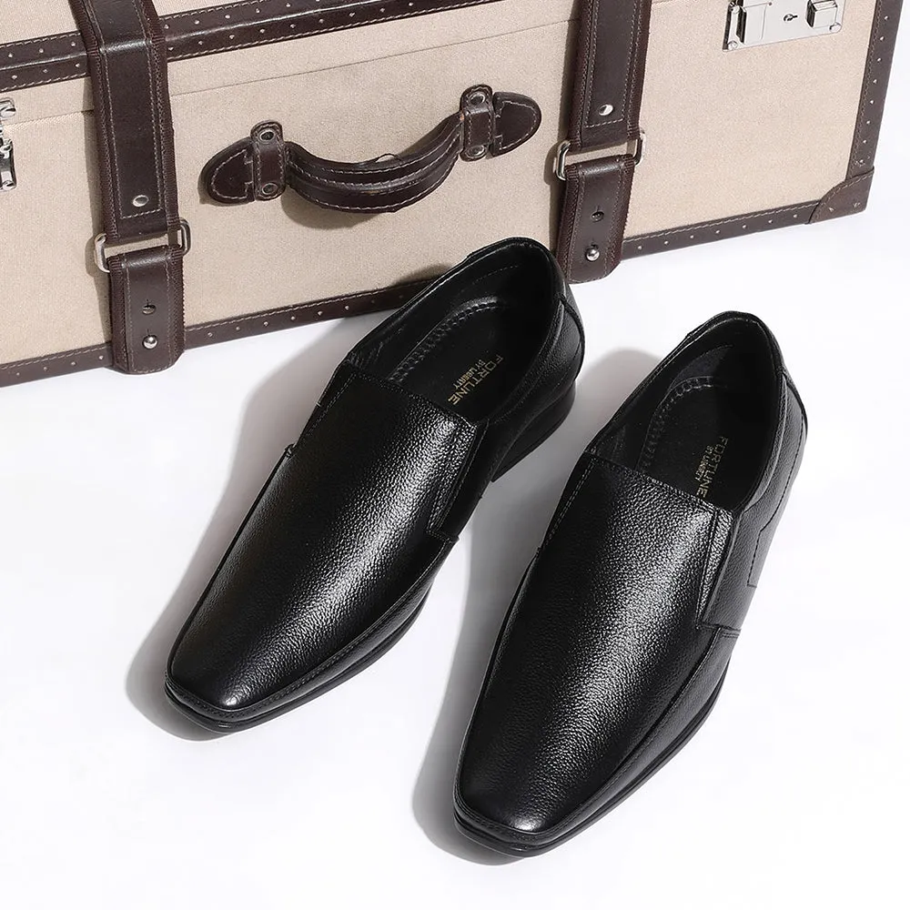 Soft Padding Fortune (Black) Classic Loafer Shoes For Men HOL-15 By Liberty
