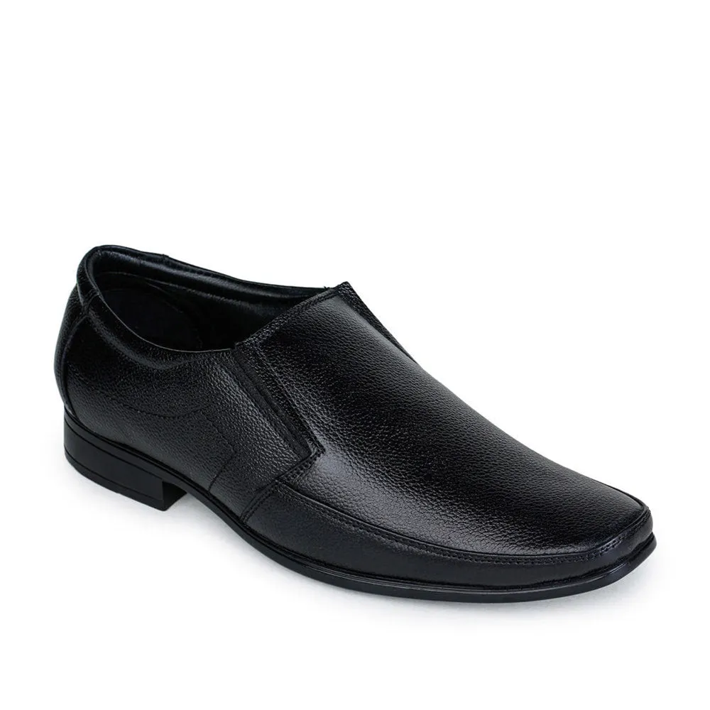 Fortune (Black) Classic Loafer Shoes For Men HOL-15 By Liberty lug - sole shoes Shock Absorption Core