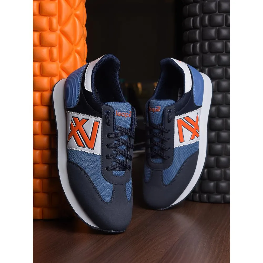 Forest running Ankle Strap Leap7x Casual Navy Blue Lacing Sneakers For Men BACKAM-1E By Liberty