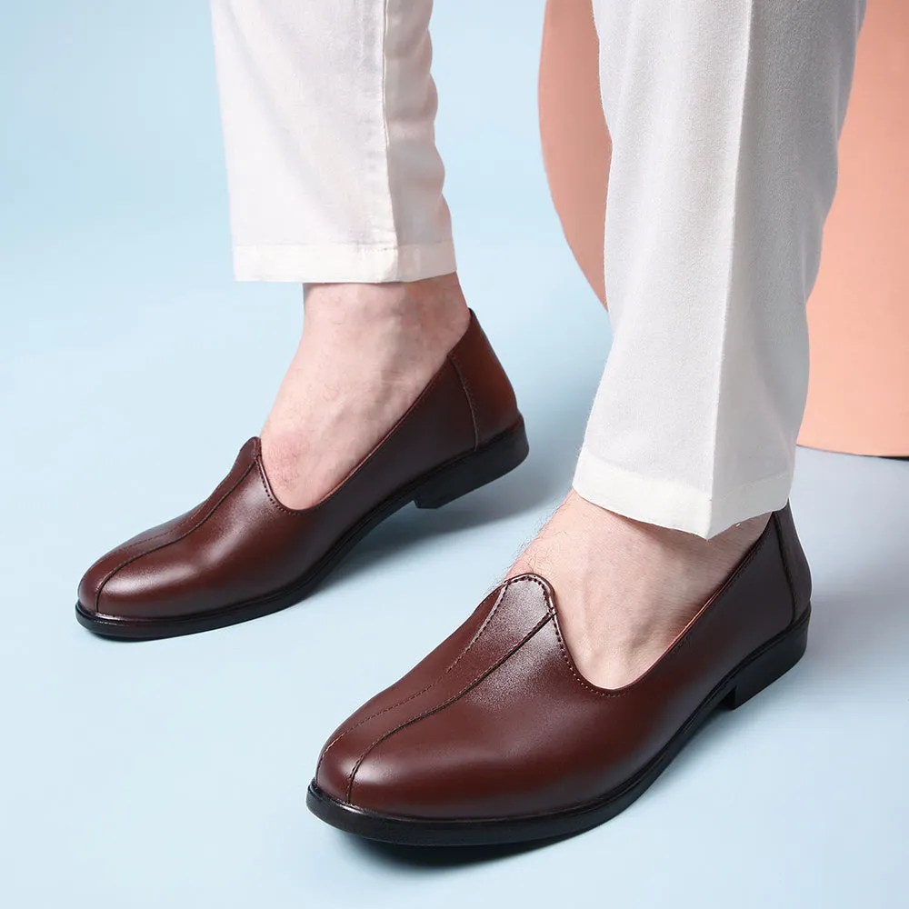 Fortune (Brown) Casual Mojari Jutti For Men NAGRA By Liberty slip - on running shoes torsion - resistant running shoes