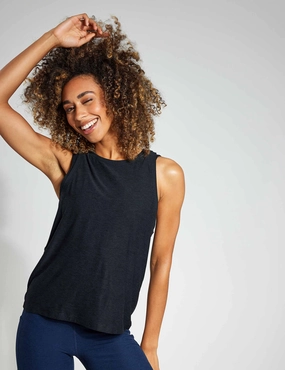Breathable knit Featherweight Rebalance Tank - Darkest Night