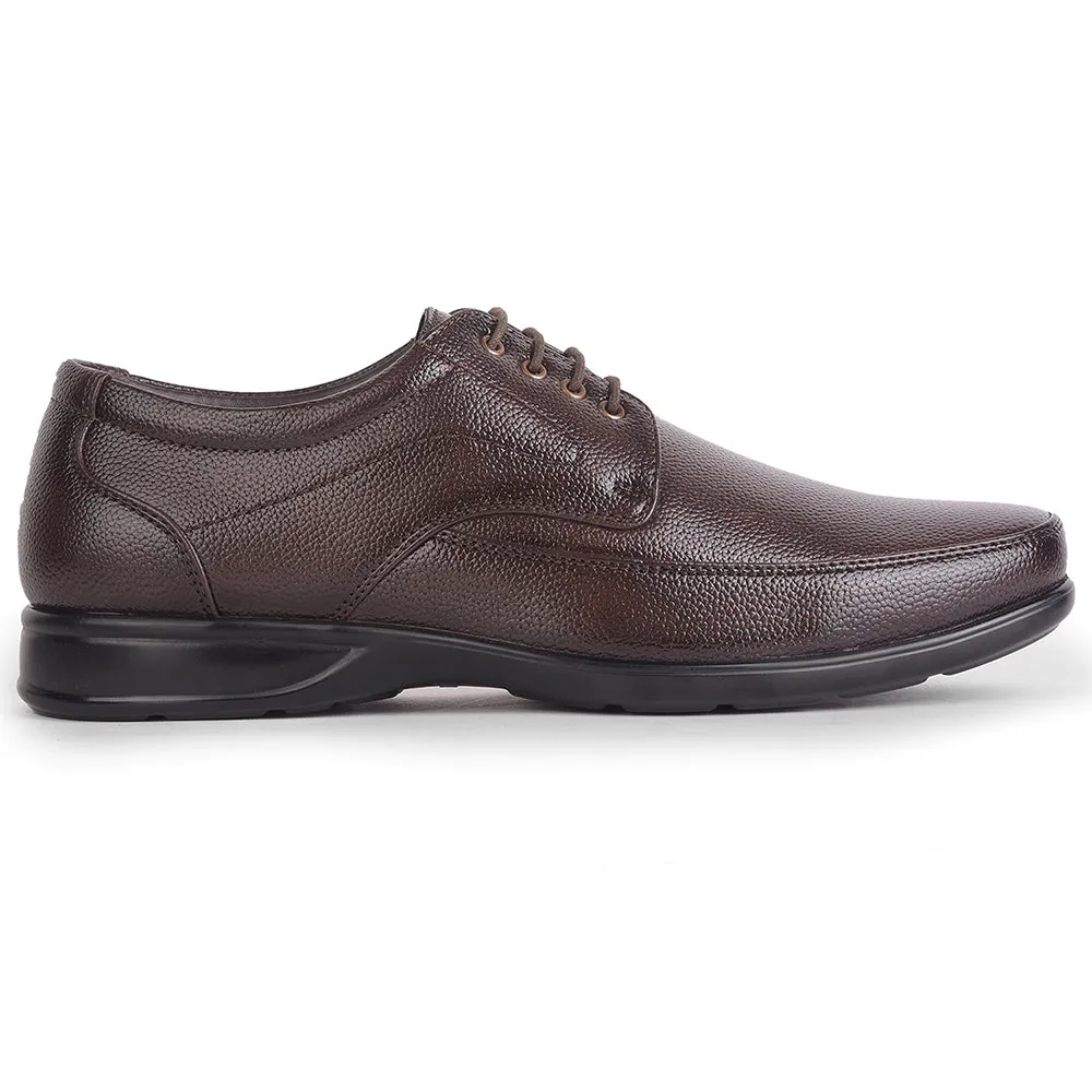 Comfort Stitching Fortune Brown Lacing Formal Derby Shoes For Men HML-5E By Liberty
