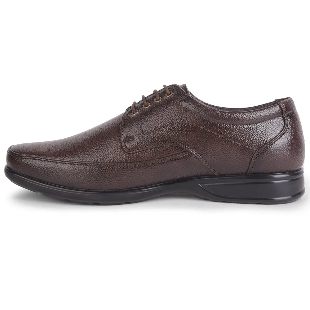 rechargeable Fortune Brown Lacing Formal Derby Shoes For Men HML-5E By Liberty