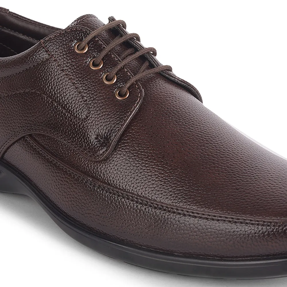 Fortune Brown Lacing Formal Derby Shoes For Men HML-5E By Liberty Training