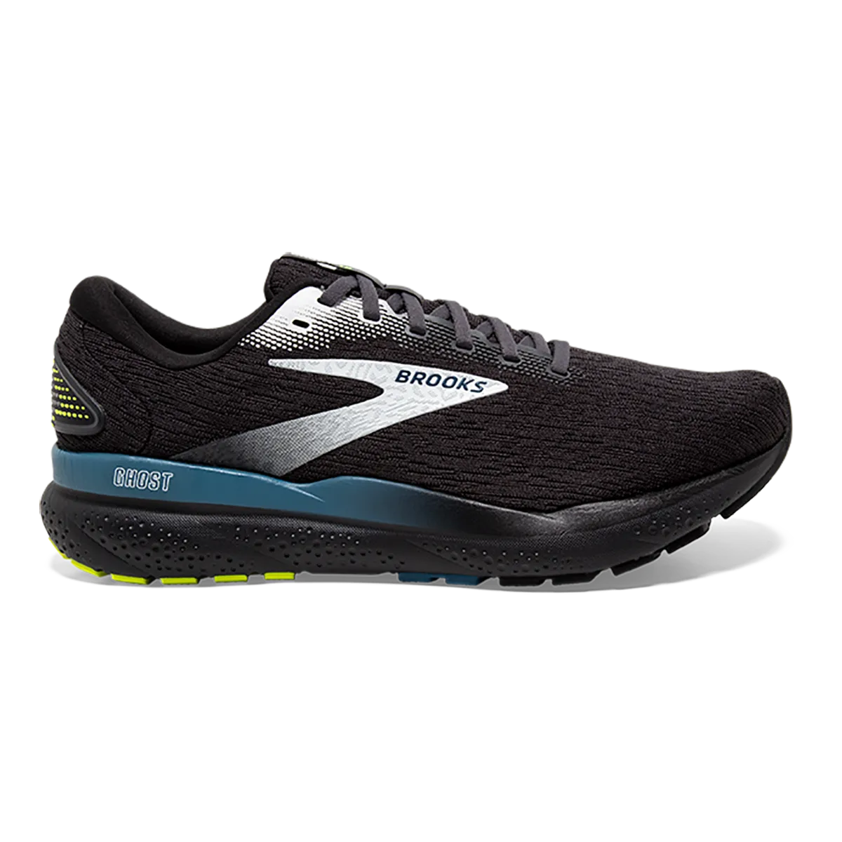 Brooks Ghost 16 - Black - Ebony - Blue moisture - wicking advantage
