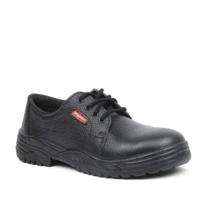 Warrior Black Steel Toe Industrial Safety Shoes for Men FIGHTER MEN By Liberty Comfort Tongue