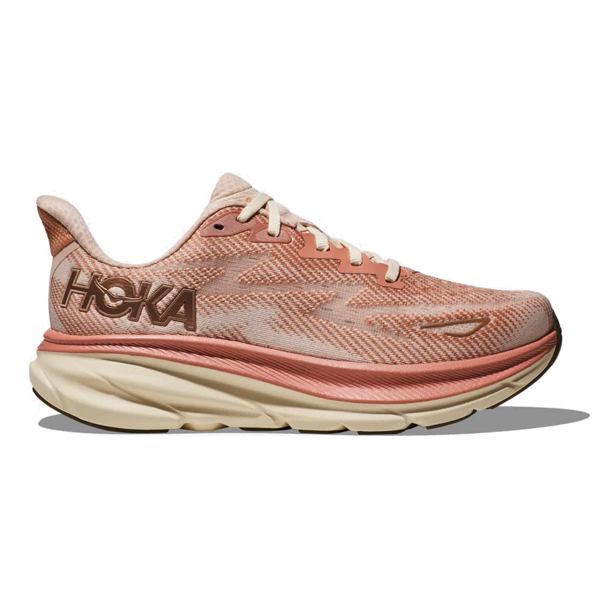 Hoka Clifton 9 - Sandstone - Cream air - filled - feature shoes