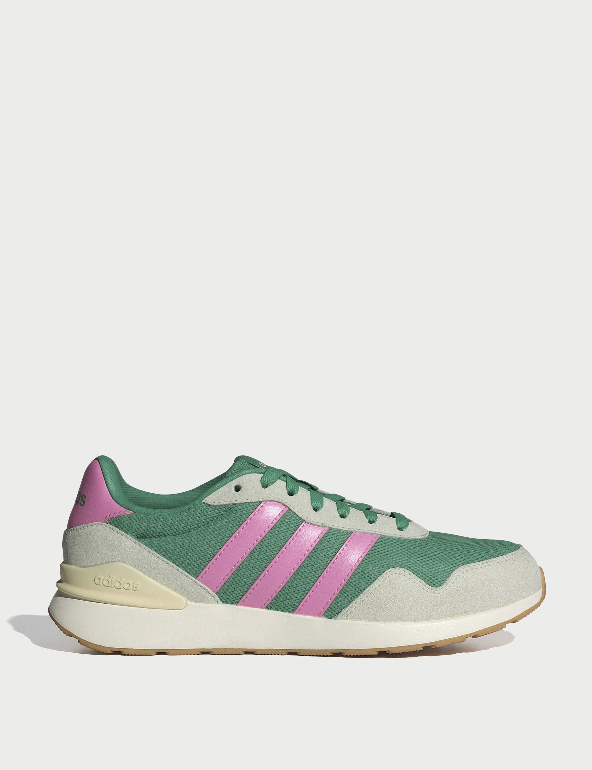 Wide Fit Option Run 60S 4.0 Shoes - Semi Court Green/Bliss Pink/Warm Vanilla