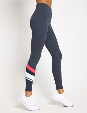 Morning Jog Slim Fit Limitless Legging - Charcoal/Coral