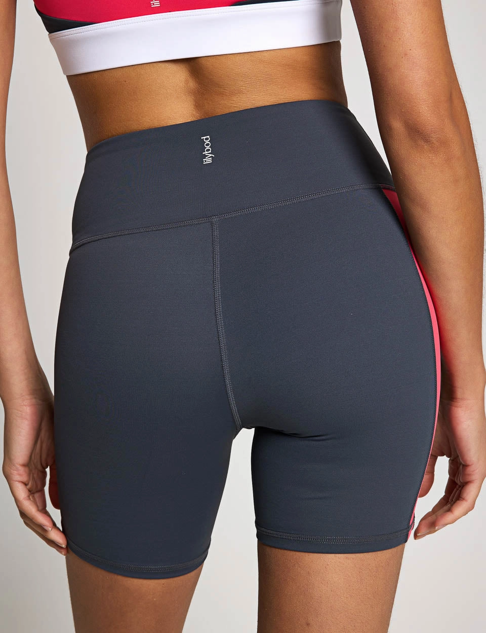 Limitless Short - Charcoal/Coral Anti Slip Grip Technology StretchWaistband