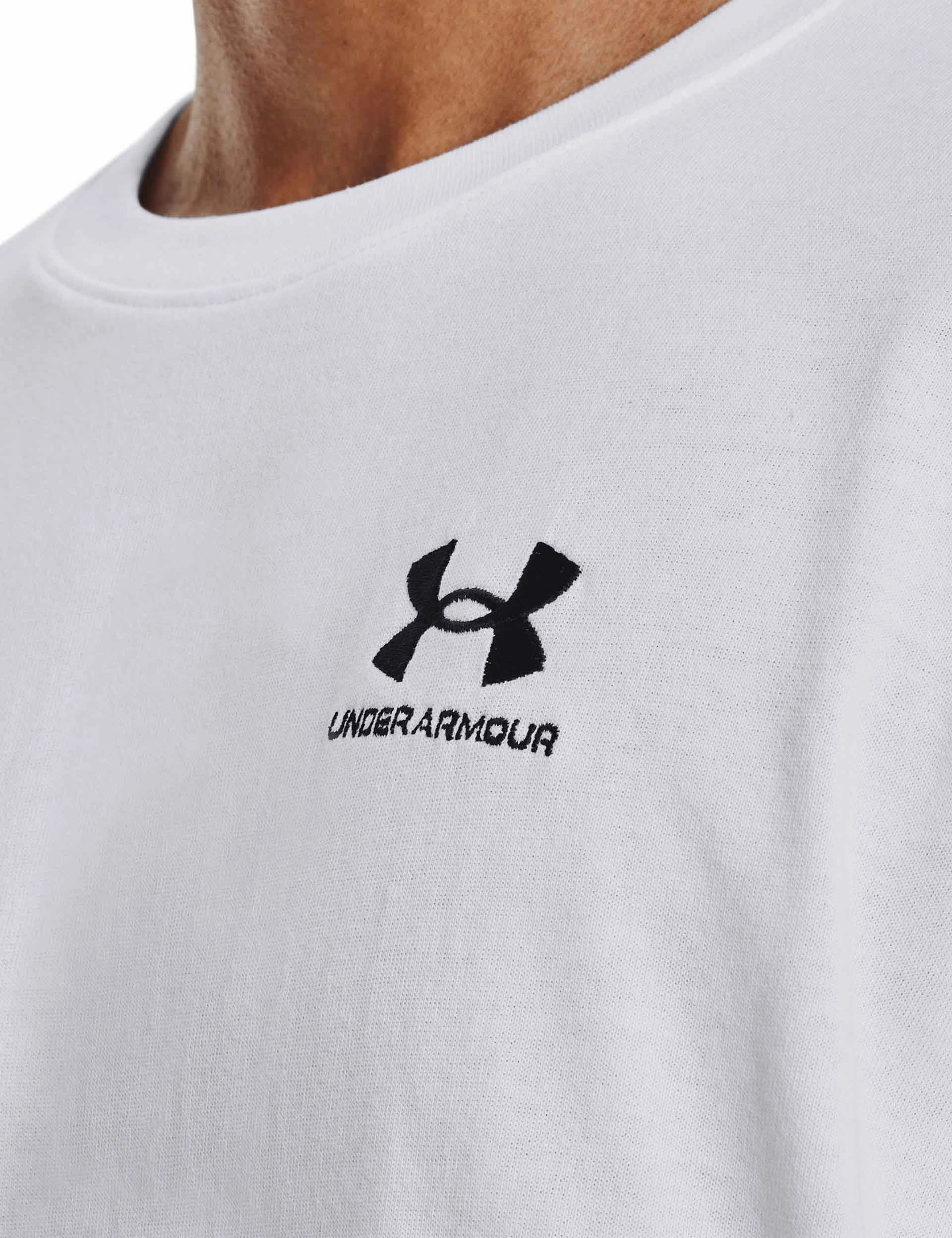 Seamless transition Logo Embroidered Heavyweight Short Sleeve - White/Black