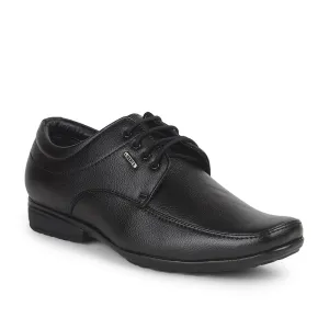 Gusseted Tongue Design Cushioned Midsole Technology Fortune Black Formal Lace Up Shoes For Men Uvl-33 By Liberty