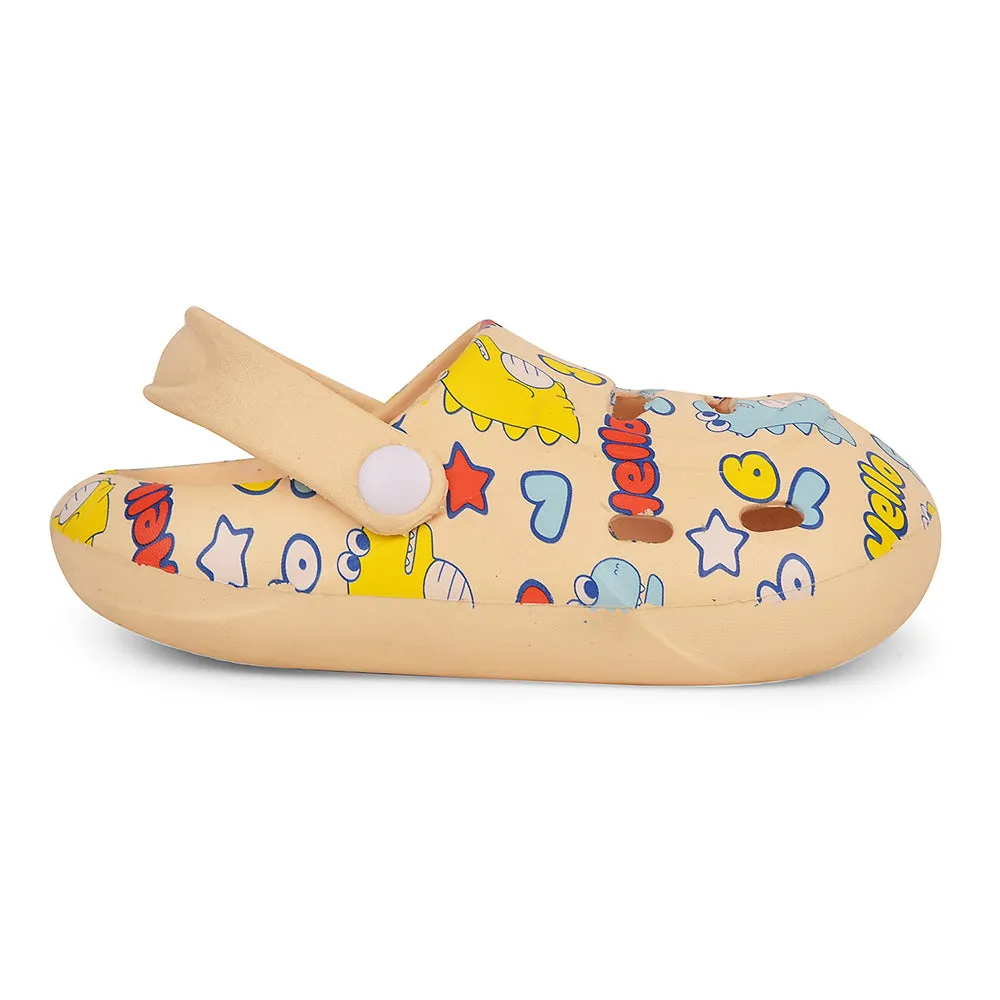 Cushioned Collar Design Lucy & Luke Beige Casual Clogs For Kids SANDWALK By Liberty