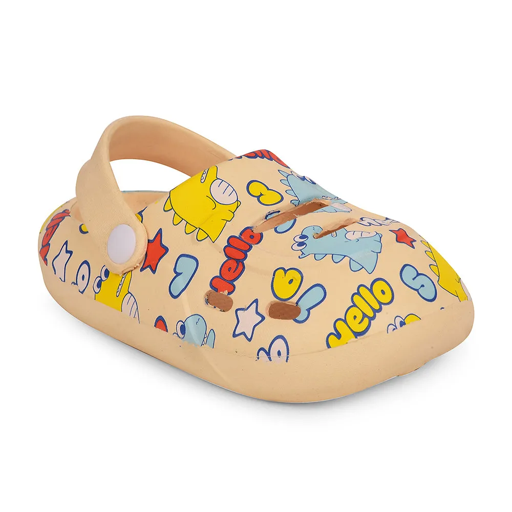 Shock Absorbing Outsole Lucy & Luke Beige Casual Clogs For Kids SANDWALK By Liberty