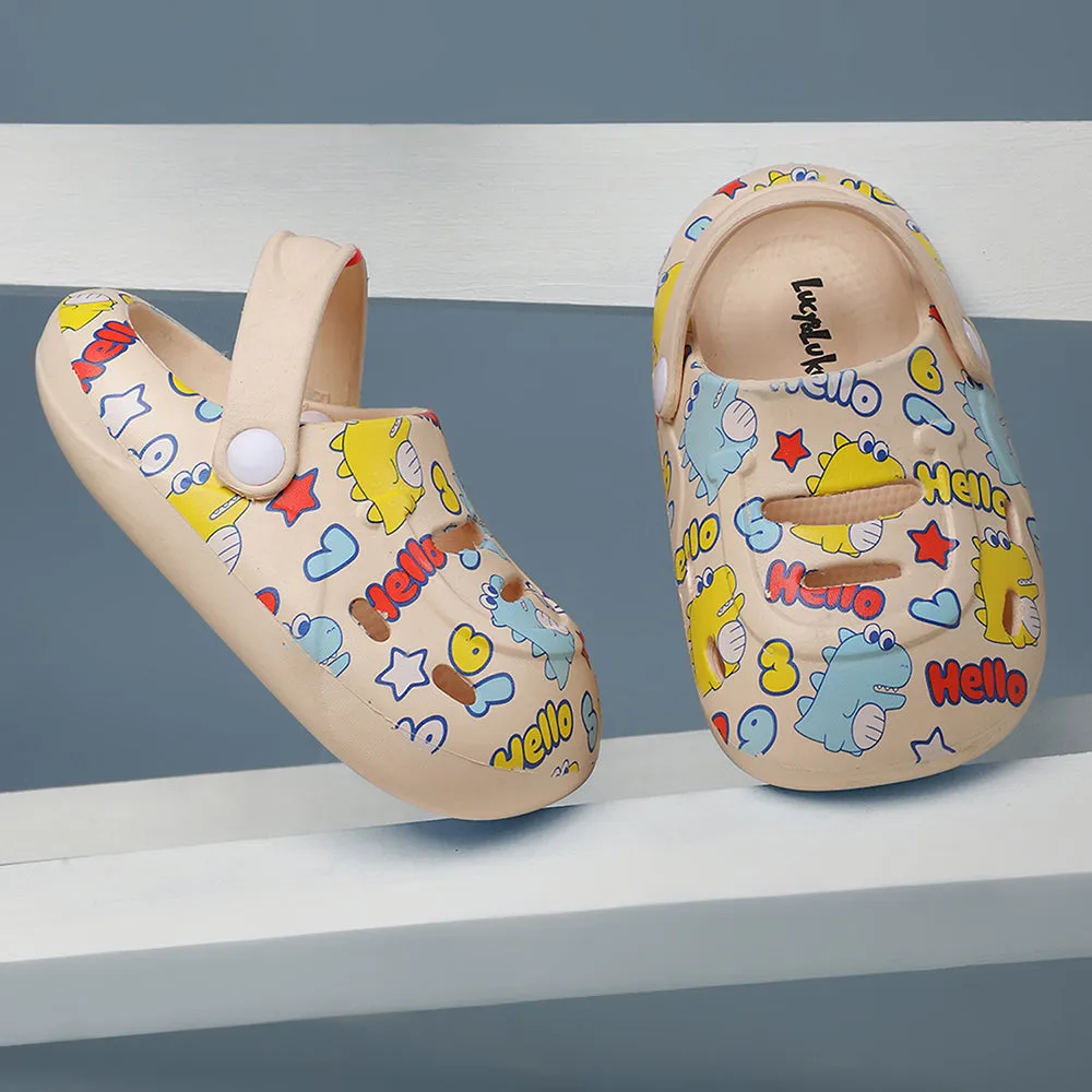 Energy Rod Technology moisture - wicking - design shoes Lucy & Luke Beige Casual Clogs For Kids SANDWALK By Liberty