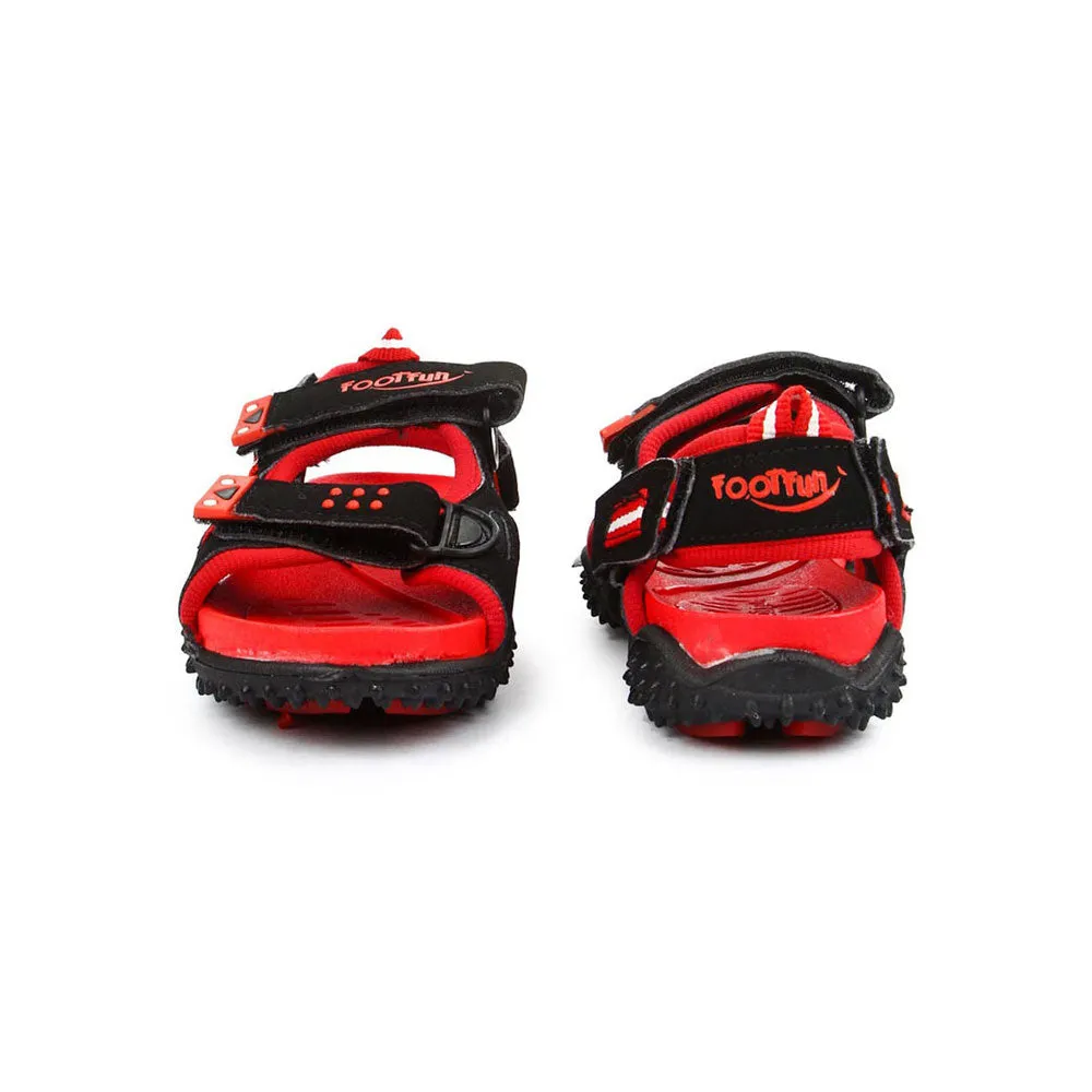 Nano Traction Pods Lucy & Luke (Black) Casual Sandal For Kids SPLENDOR By Liberty