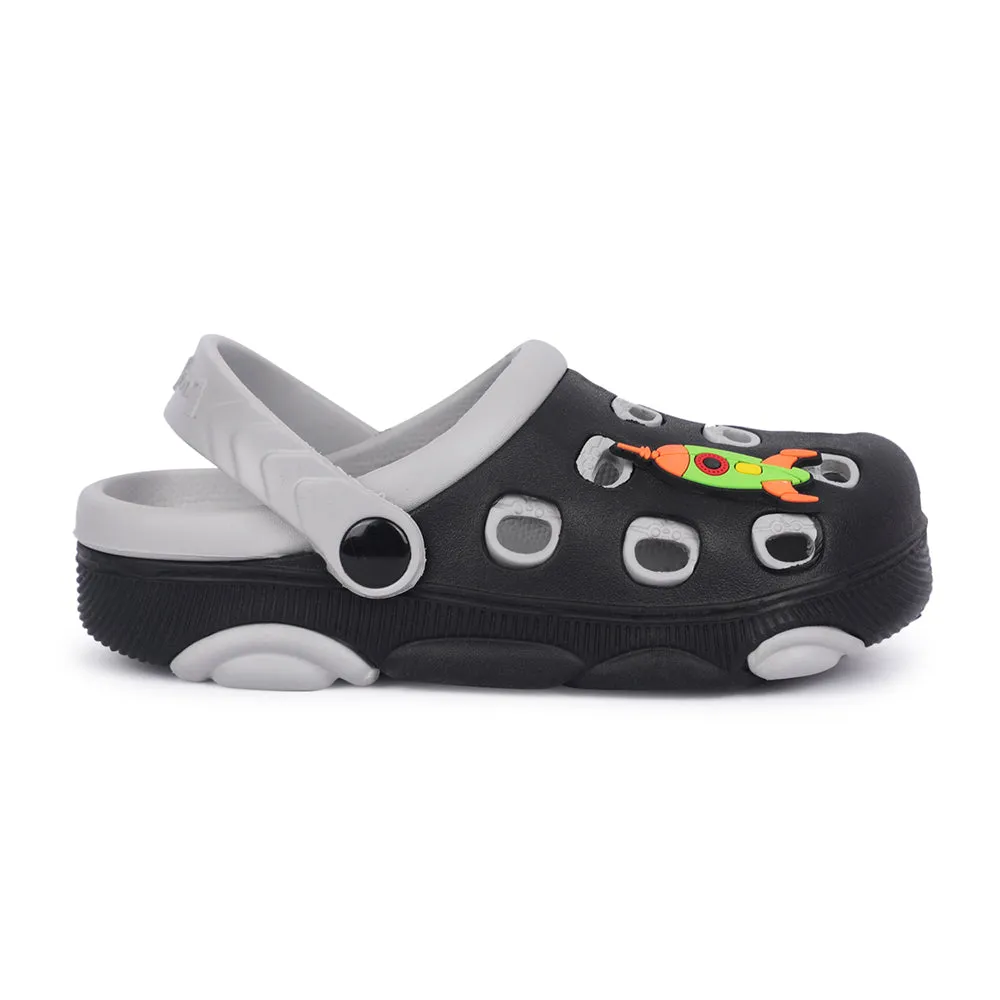 Micro Adjustable Tongue fashion - forward running shoes Lucy & Luke Black Casual Slingback Clogs For Kids LPMXT-823 By Liberty