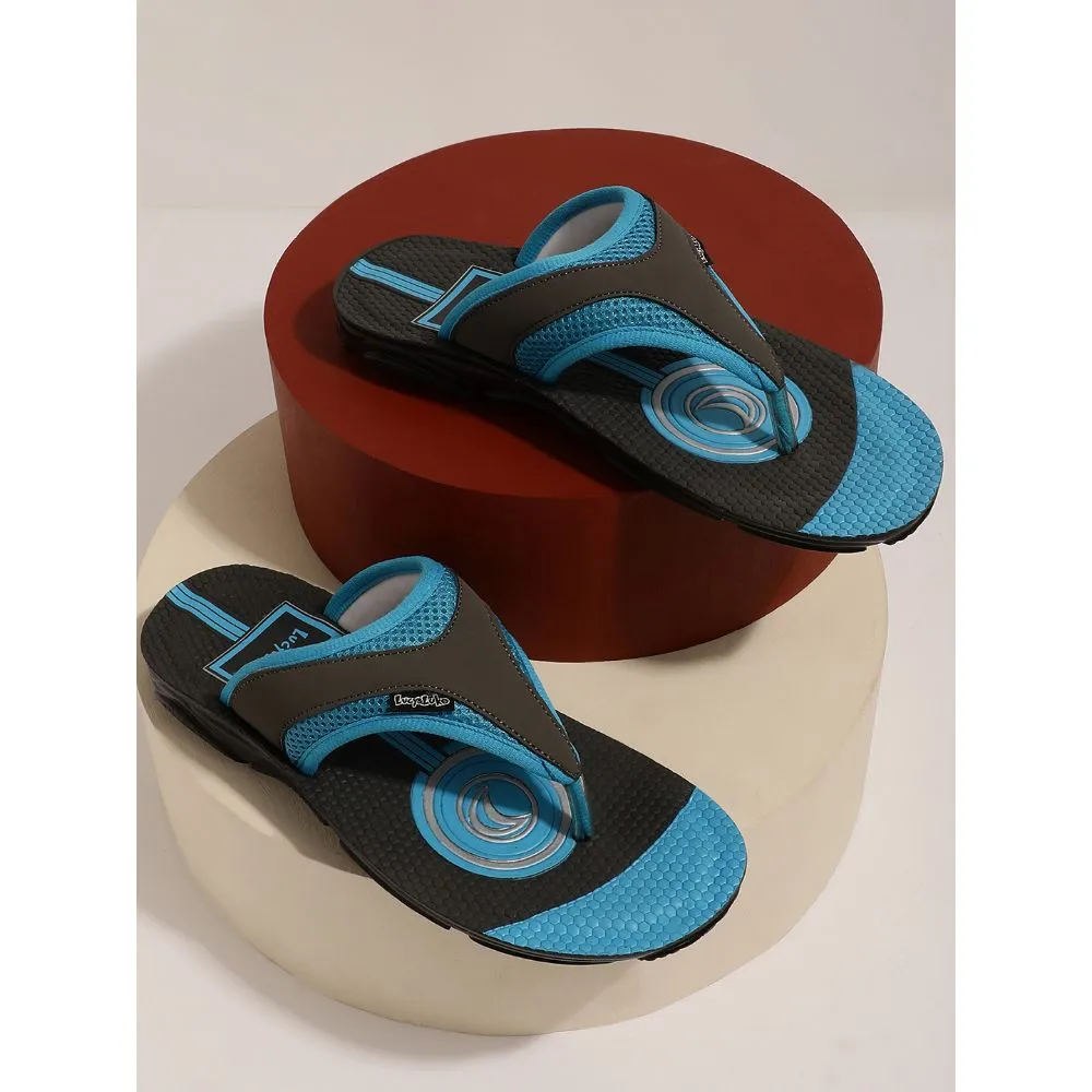 Lucy & Luke (Blue) Casual Flip Flop For Kids EASTON By Liberty long - jump shoes