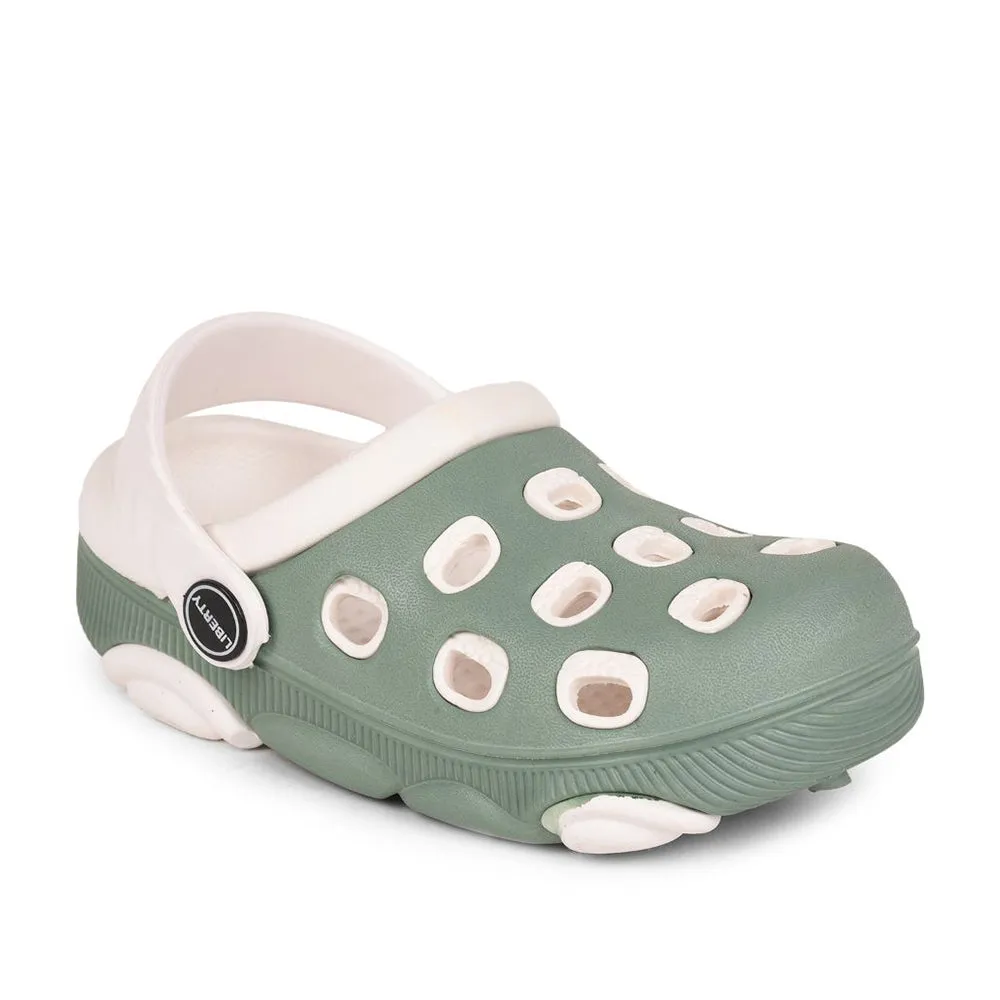 Full Length Cushion Bed Hex Lug Traction Lucy & Luke By Liberty LPMXT-833 Kids Green Clogs
