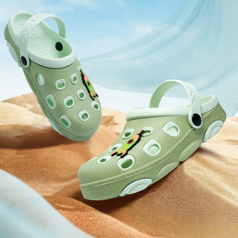 Sunny - day running Innovative Features Lucy & Luke Green Casual Slingback Clogs For Kids LPMXT-823 By Liberty