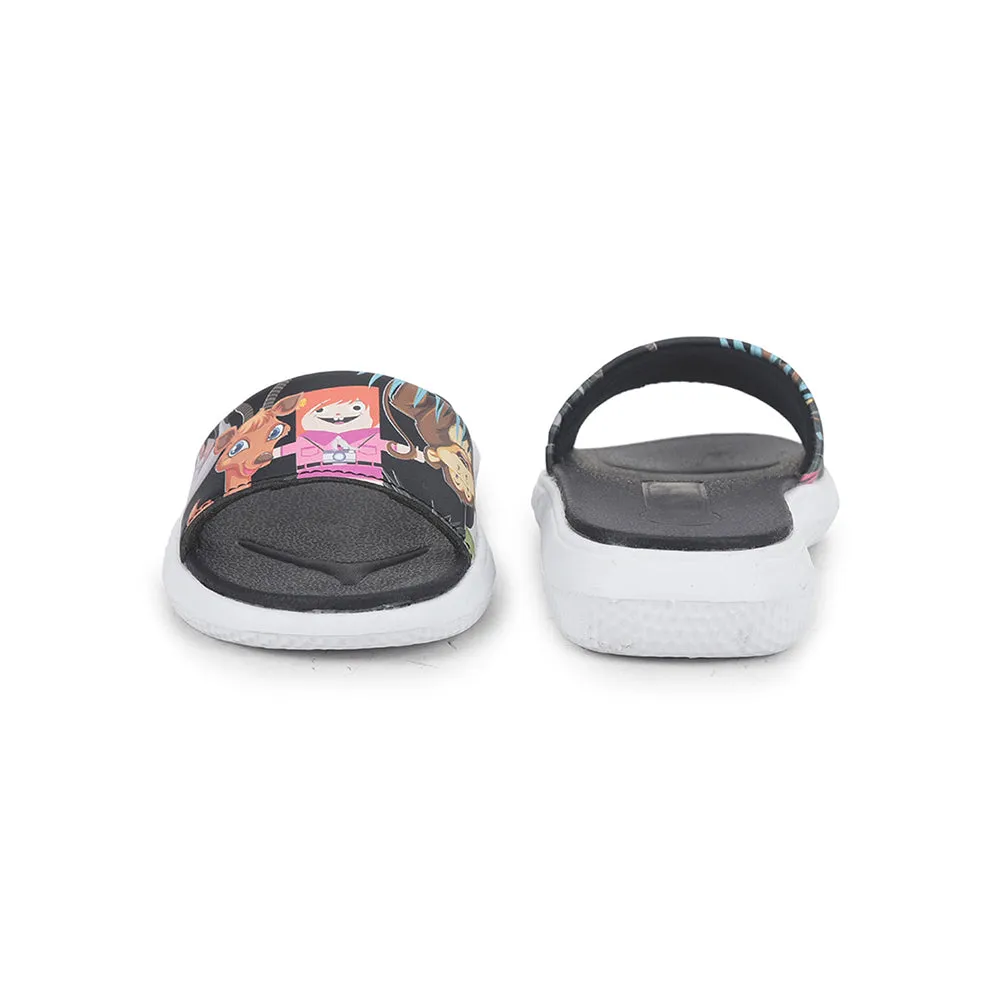 Lucy & Luke (Navy Blue) Casual Slippers For Kids HIPPO-30S By Liberty Tuned Vertical Flex Tear Resistant Upper Fabric