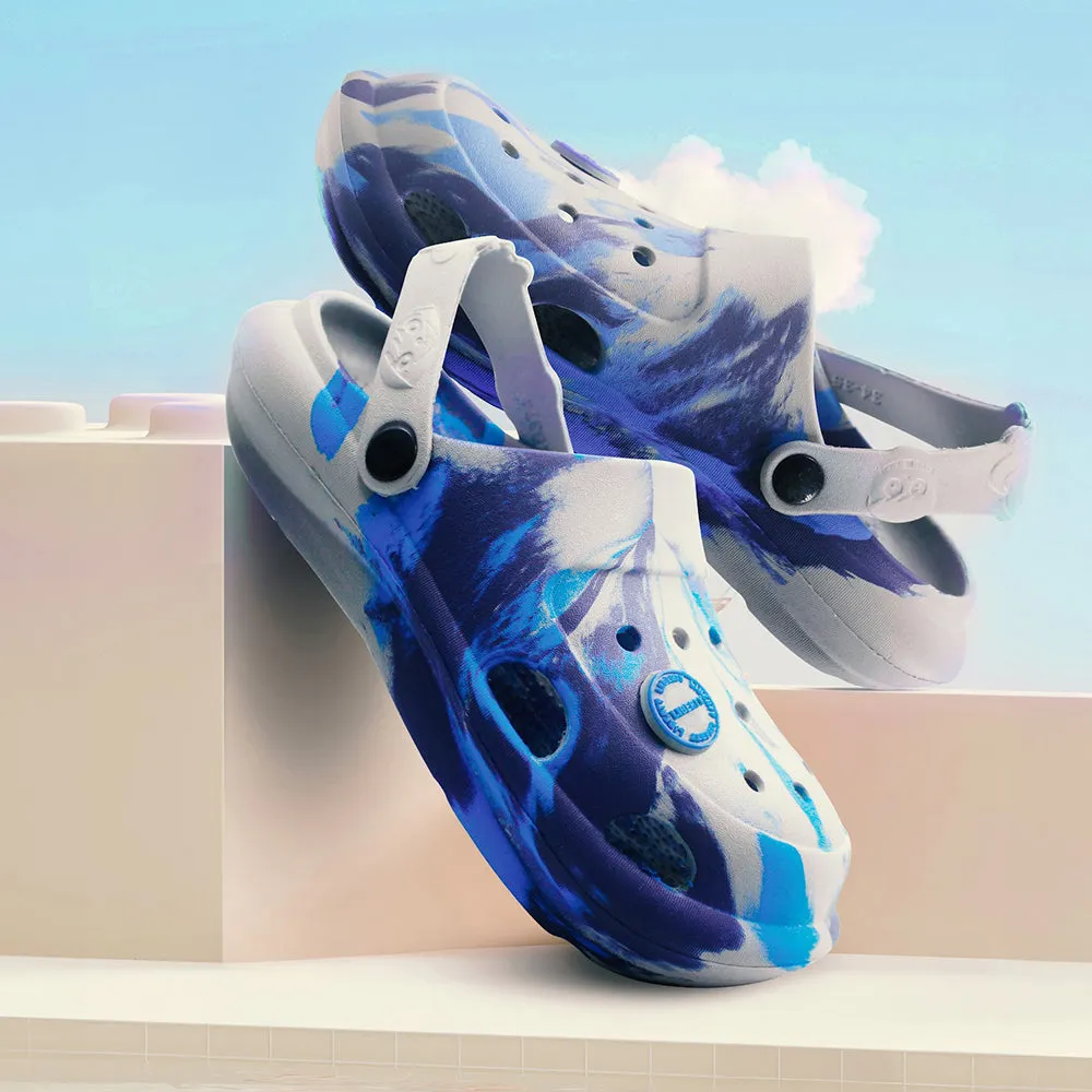 Lucy & Luke Navy Blue Slingback Clogs For Kids ALEX-02E By Liberty Triple Density Outsole Nano Grip Tread