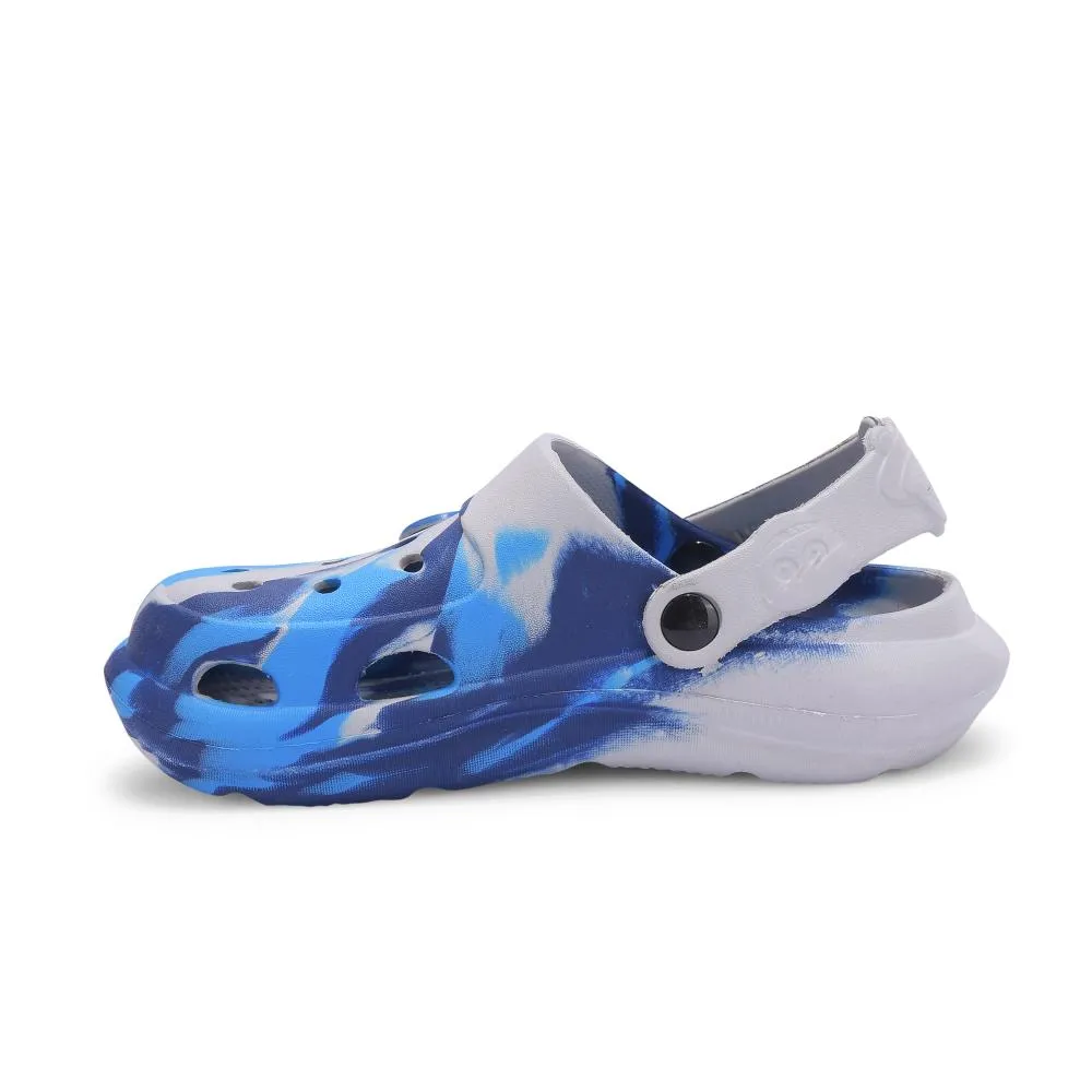 Fit Self Adjusting Lacing Lucy & Luke Navy Blue Slingback Clogs For Kids ALEX-02E By Liberty