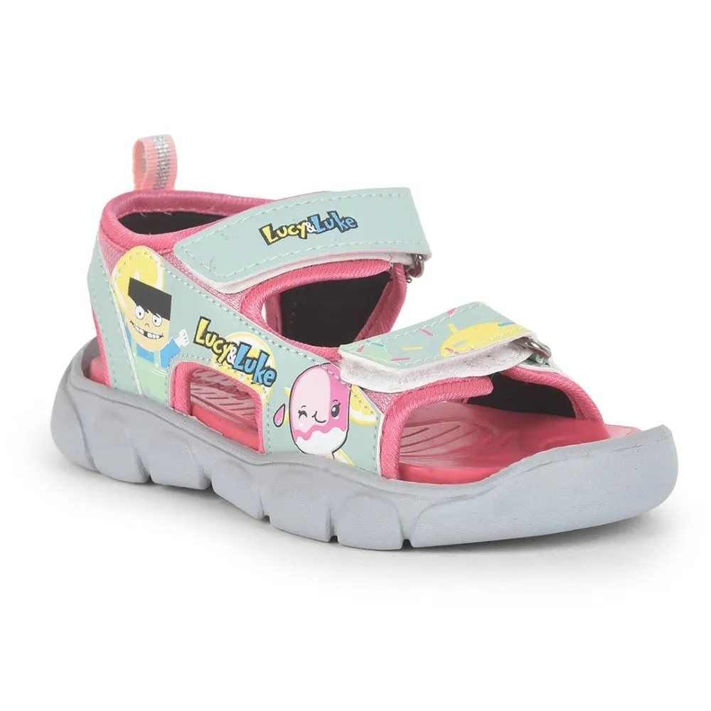 Training Sessions Responsive Foam Core Lucy & Luke Pink Casual Sandal For Kids FLYNN-42 By Liberty