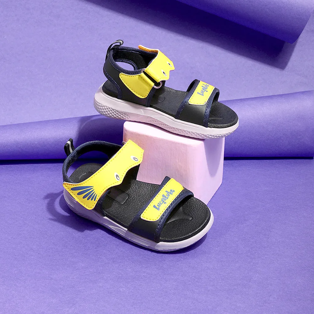 Nike React Lucy & Luke Yellow Casual Sandal For Kids HIPPO-1 By Liberty