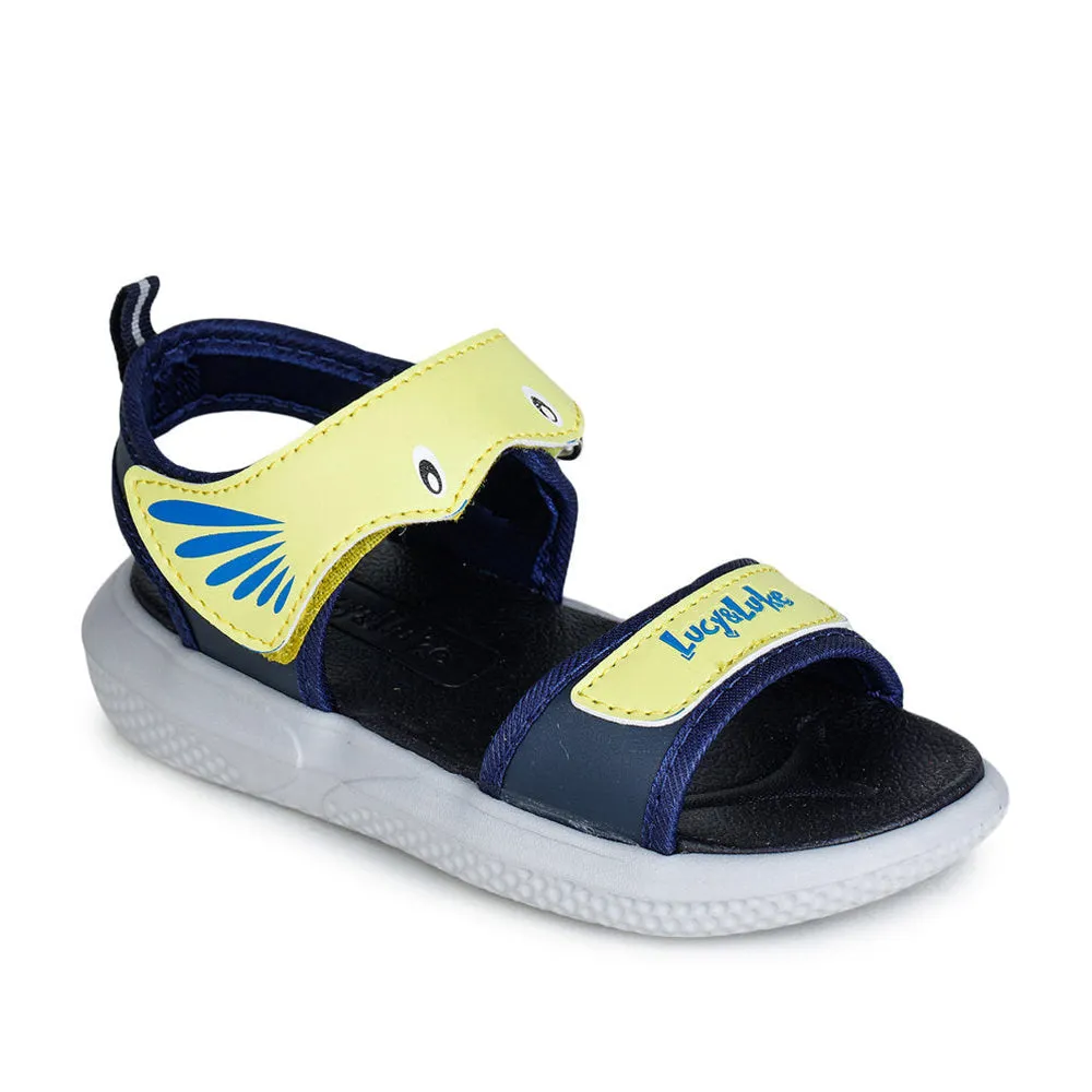tear - resistant shoes hiker shoes Lucy & Luke Yellow Casual Sandal For Kids HIPPO-1 By Liberty