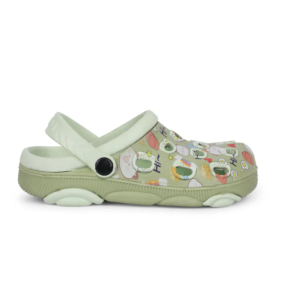 Lucy&Luke Sea Green Casual Sling Back Clogs For Kids LPMXT-820 By Liberty Extended Support