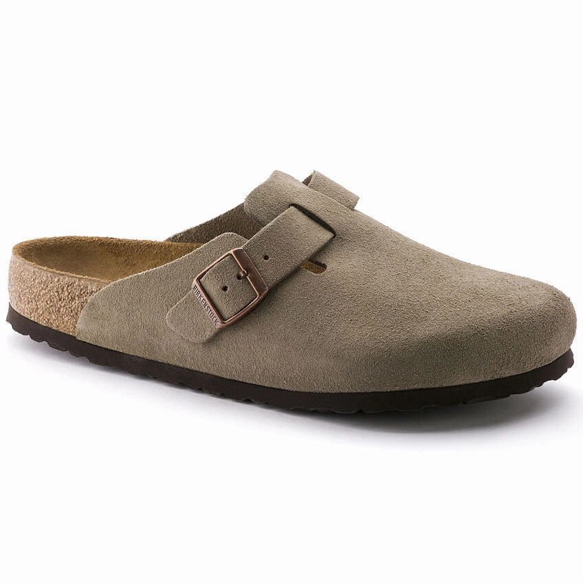 Balance Core Ocean Glow Birkenstock Boston Soft Footbed - Taupe Suede