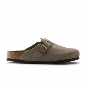 Layered Paneling Brave Mode Birkenstock Boston Soft Footbed - Taupe Suede