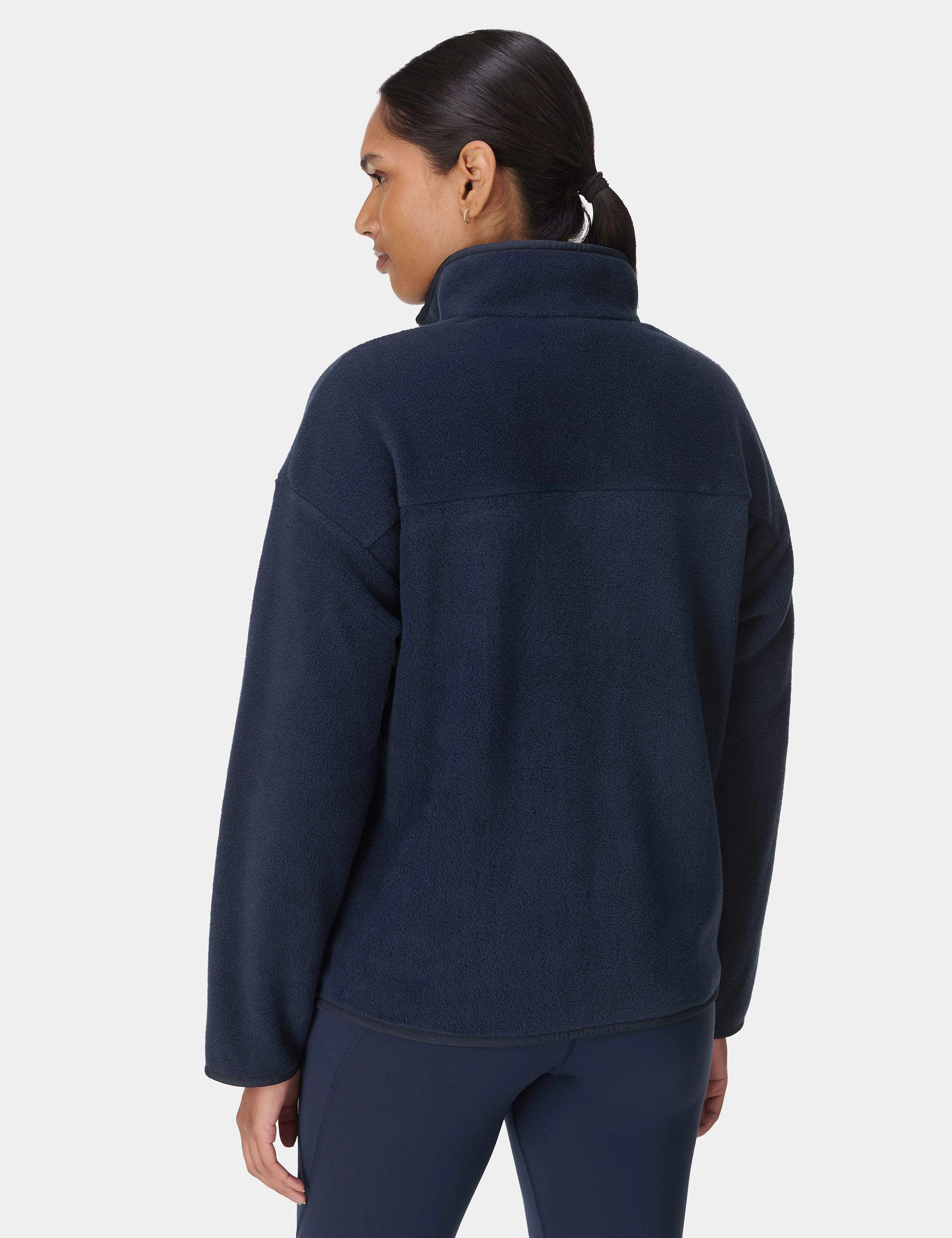 Mallow Half Zip Pullover - Navy Blue Versatile Hat