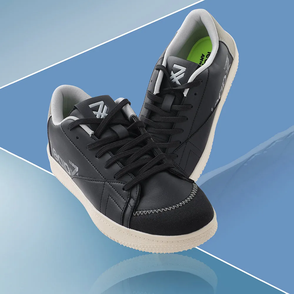 Leap7x Black Casual Lacing Sneakers Shoes For Men NEXTER-1E By Liberty elastic closure shoes