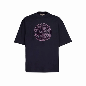 Marni Circular T-Shirt 'Black' Couple Look Suburb Ease