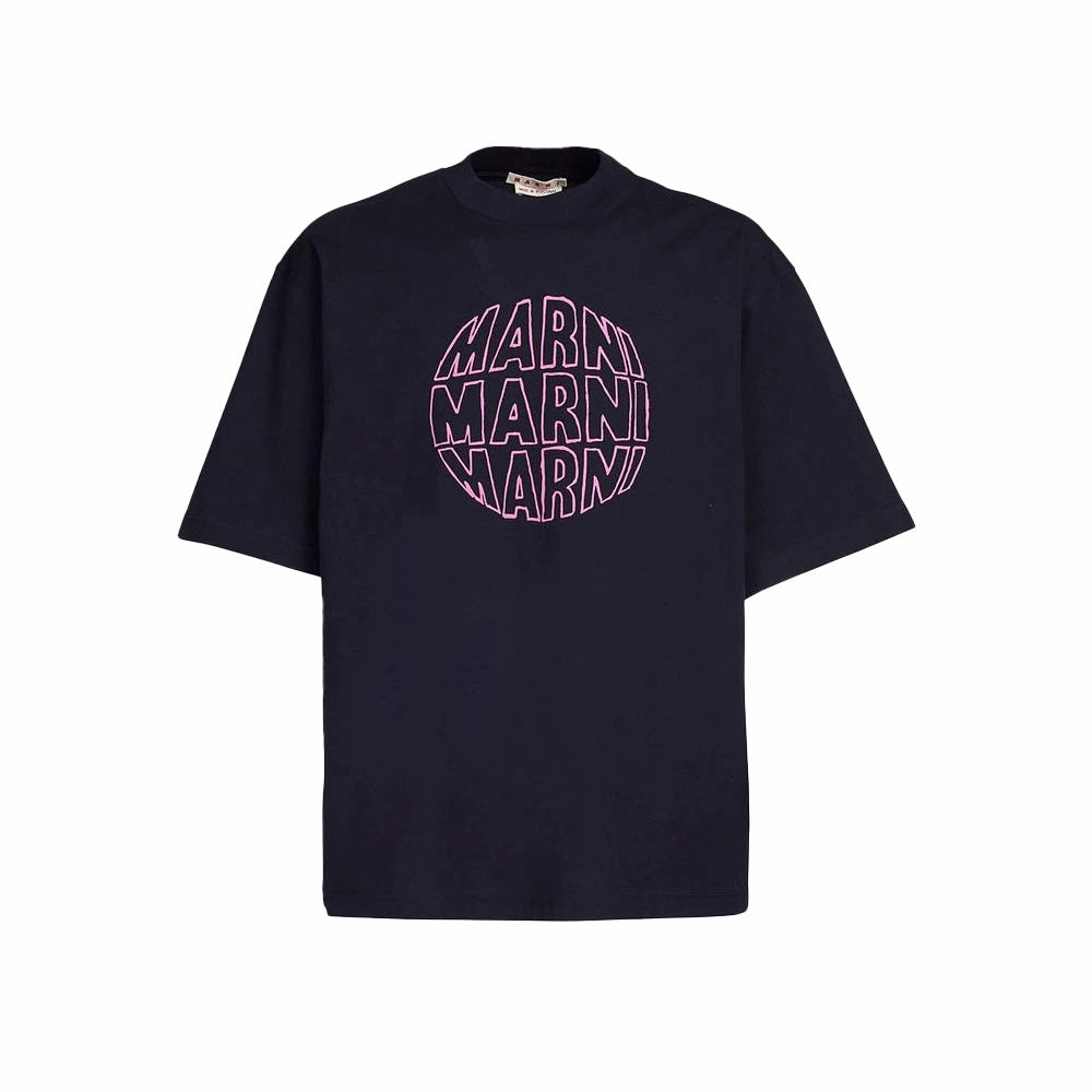 Marni Circular T-Shirt 'Black' Functional Design