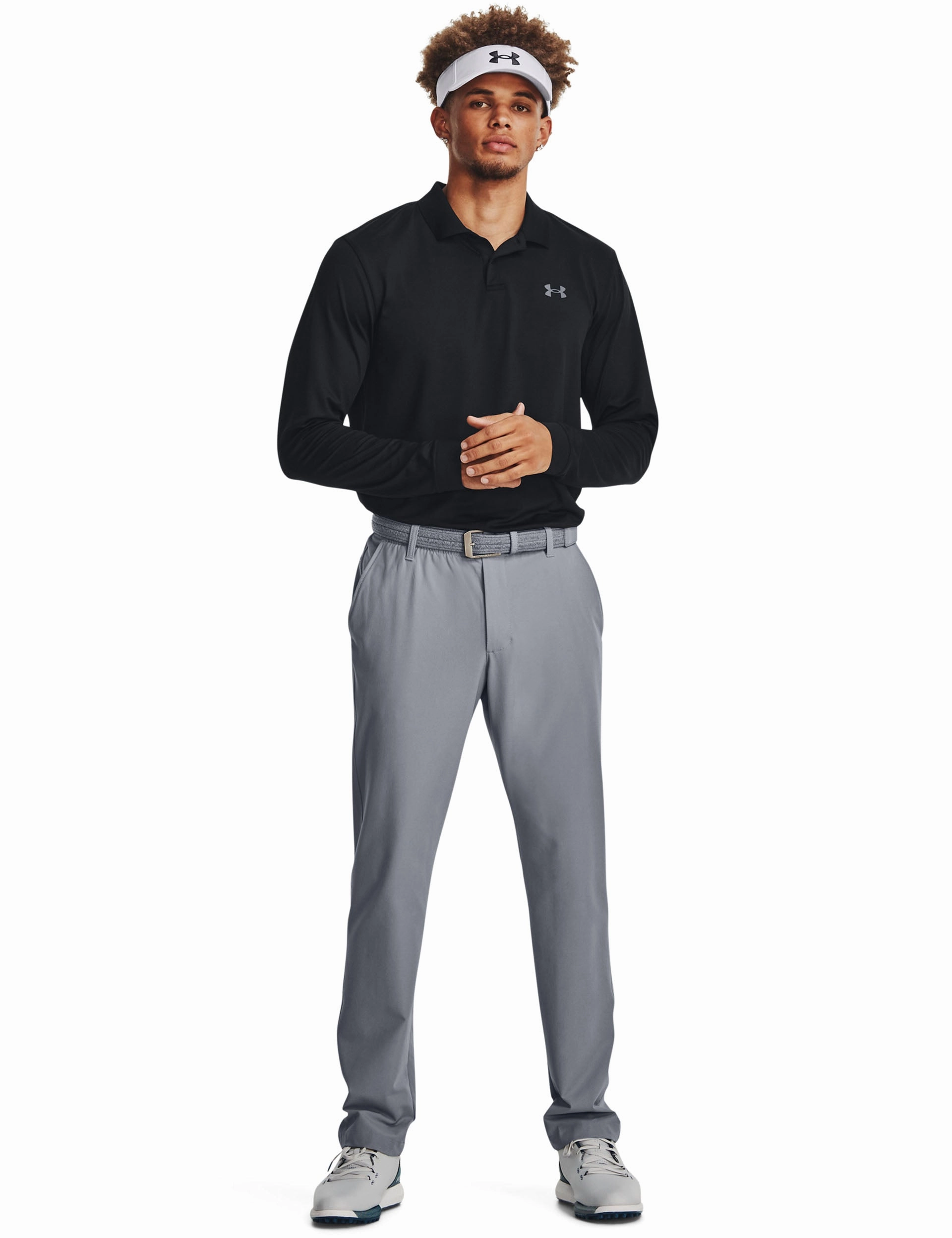 OdorResistant Coating Matchplay Longsleeve Polo - Black/Pitch Gray