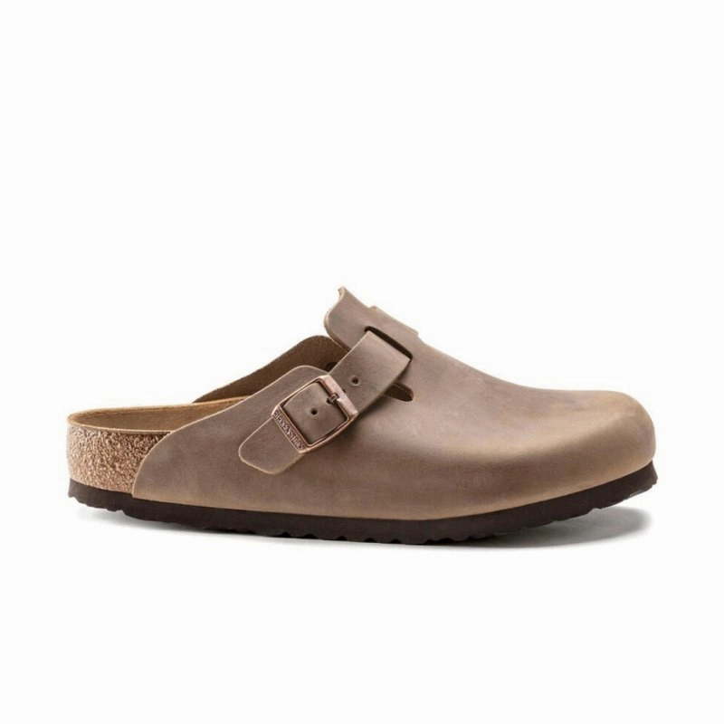 Birkenstock Boston - Tobacco Oiled Leather Elastic cuffs