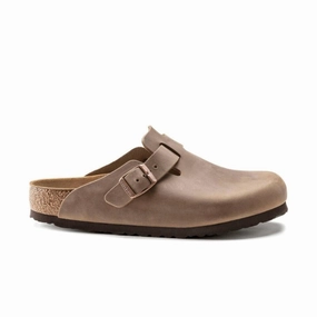 Birkenstock Boston - Tobacco Oiled Leather Elastic cuffs