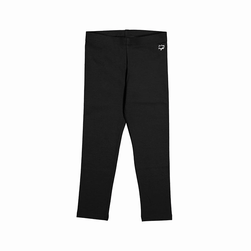 Mayoral Elastane Basic Leggings - Black Wrinkle - free Linen