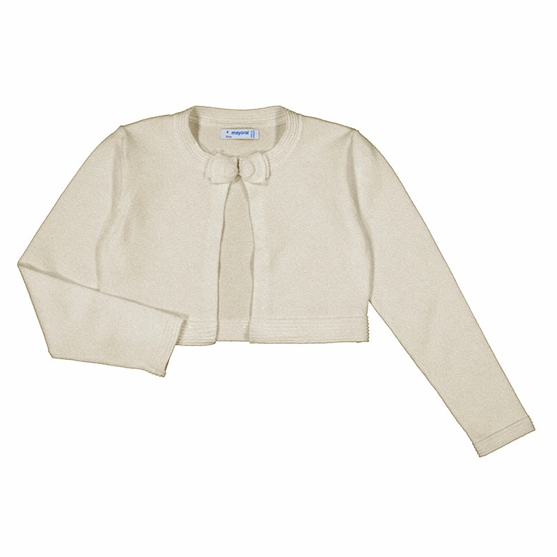 Mayoral Knit Cardigan - Champagne Tasseled