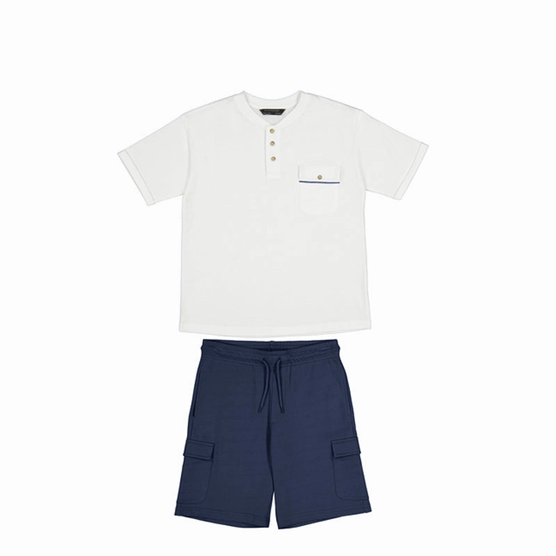Mayoral Knit Short Set - Navy Outdoor kids' clothing Sweet