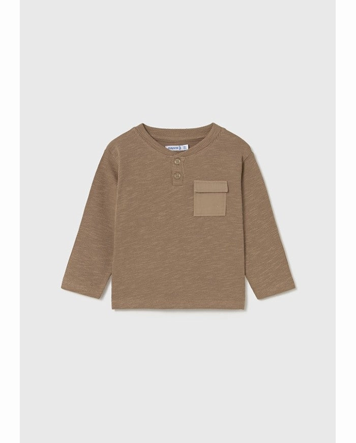 Short Fuzzy Mayoral Long Sleeve T-Shirt - Caramel
