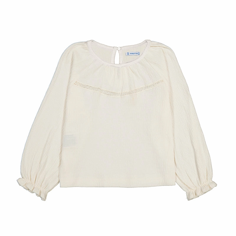 Patterned kids' wear Mayoral Long Sleeve T-Shirt - Macchiato